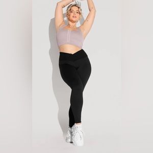 Popflex Active Criss Cross Hourglass Seamless Legging, Curve Flex